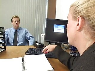 Smart Blonde Secretary Persuades Boss To Increase Her Salary free video