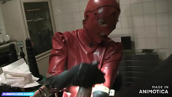 Rubbernurse Agnes - Clinic Red Nurse Dress And Mask - Pegging With The Jamaica Xxl Hammer Until Cum free video