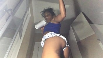 Ebony Jiggles Her Ass Above Your Face In Tiny Shorts free video