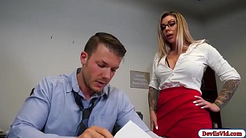 Busty Secretary Rides Her Boss Hard Cock free video
